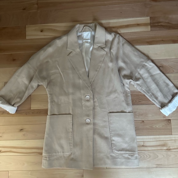 H&M oversized linen blend blazer - Picture 3 of 15